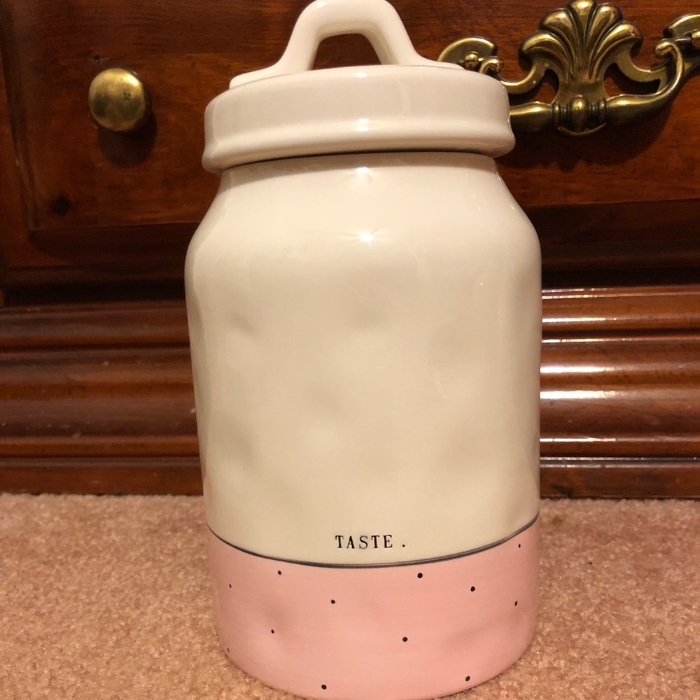 Pink Rae Dunn Canister